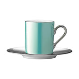 LSA Palazzo 100ml Porcelain Coffee Cup and Saucer Sea Green