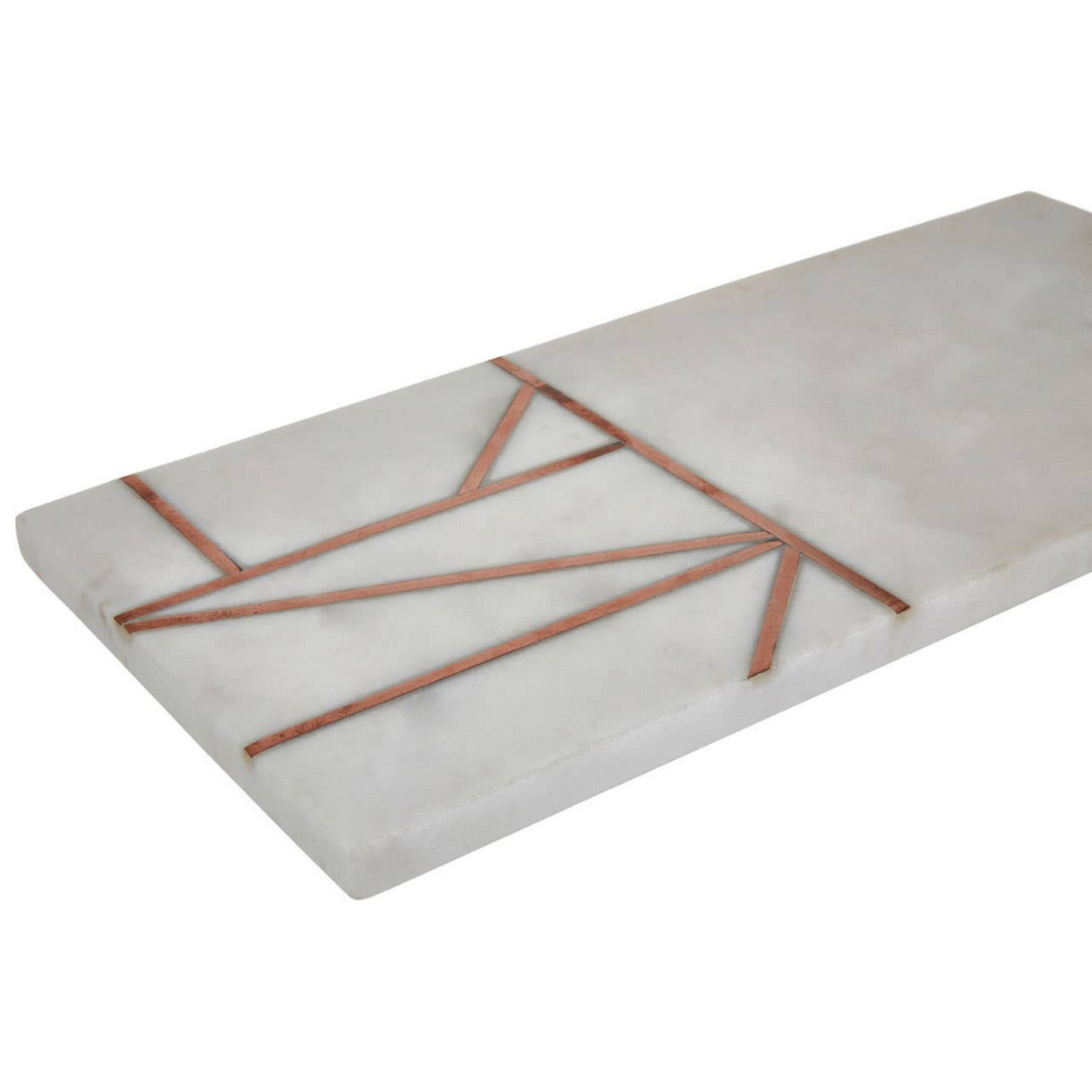 White Marble And Copper Inlay Paddle Board