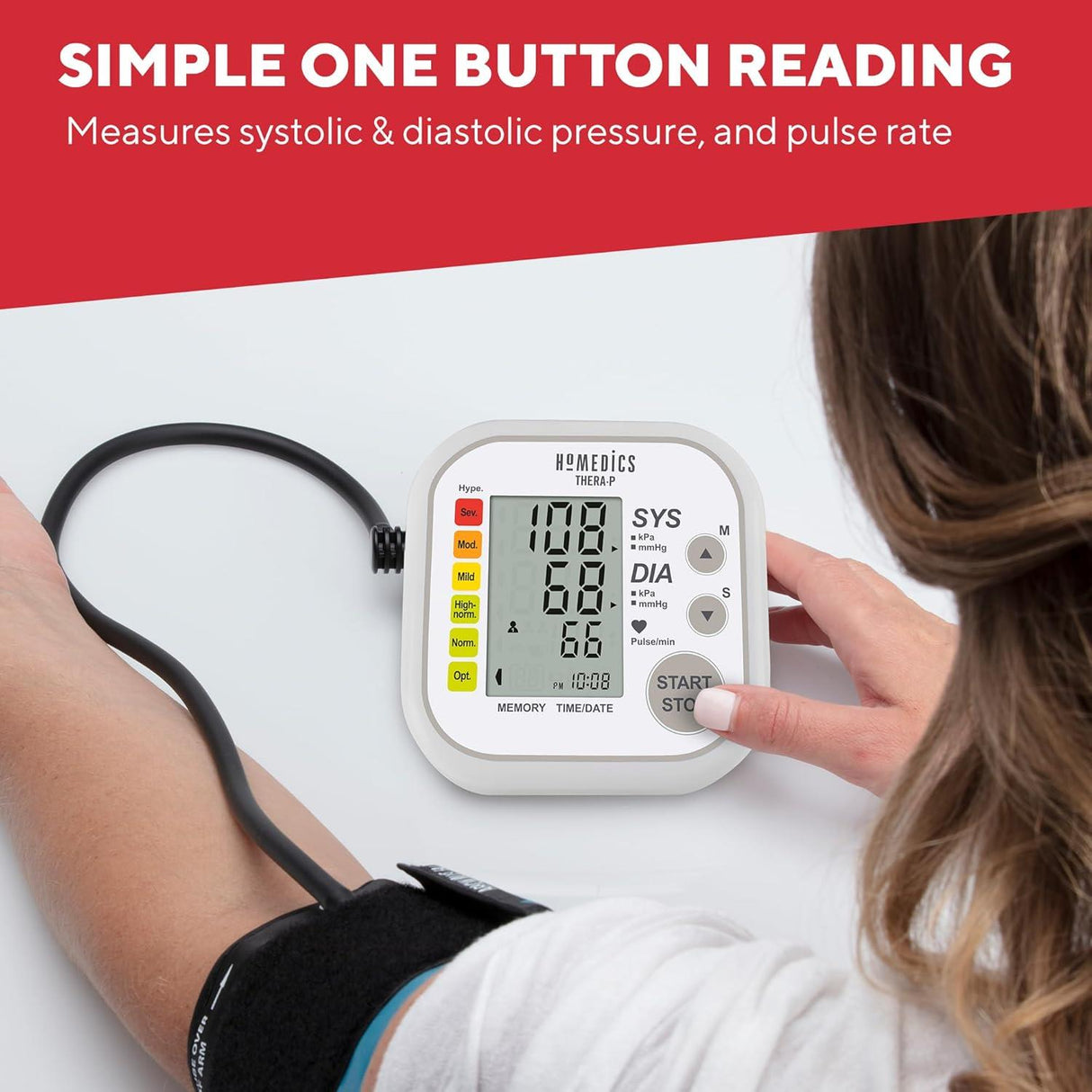 HoMedics Thera-P Automatic Arm Blood Pressure Monitor with Arrhythmia Detection