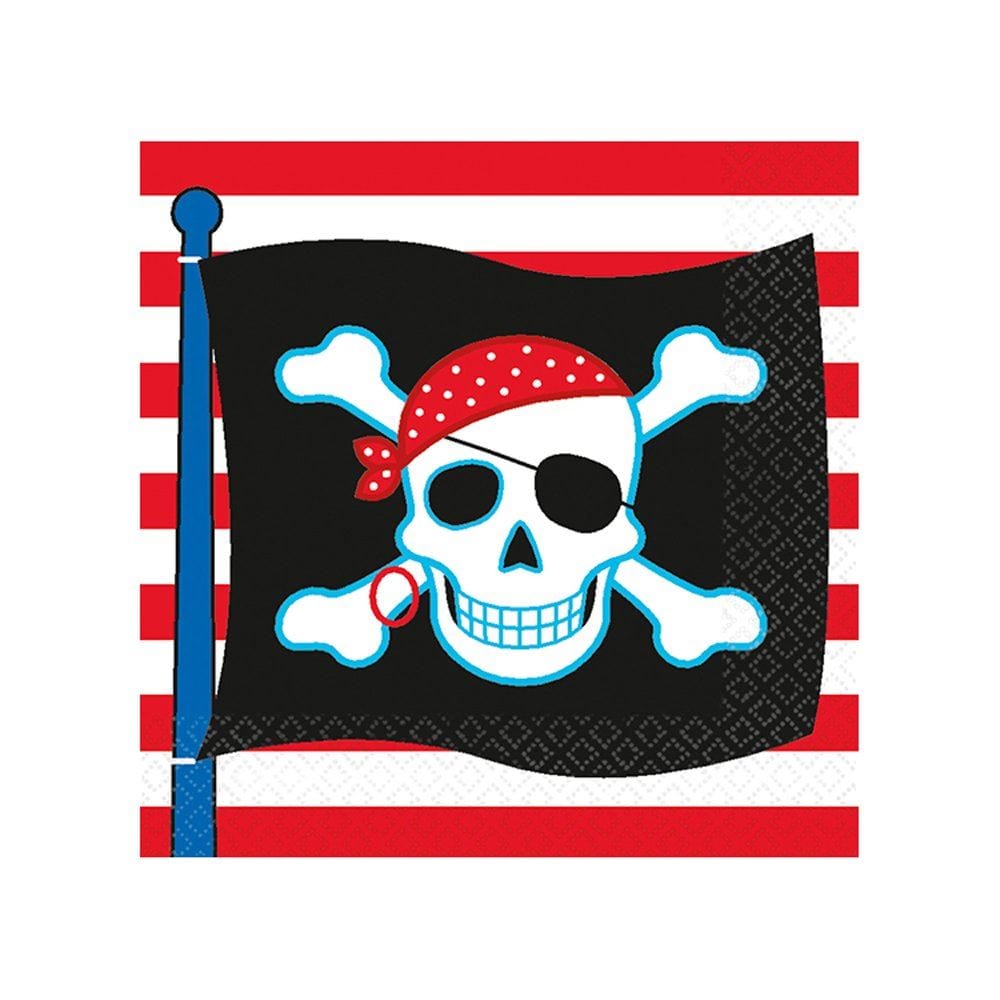 Fancy Dress 701852 Pirate Party Lunch Napkins - Pack of 16