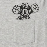 Women's Minnie Mouse T-Shirt Cotton Polyester Blend Size L Grey