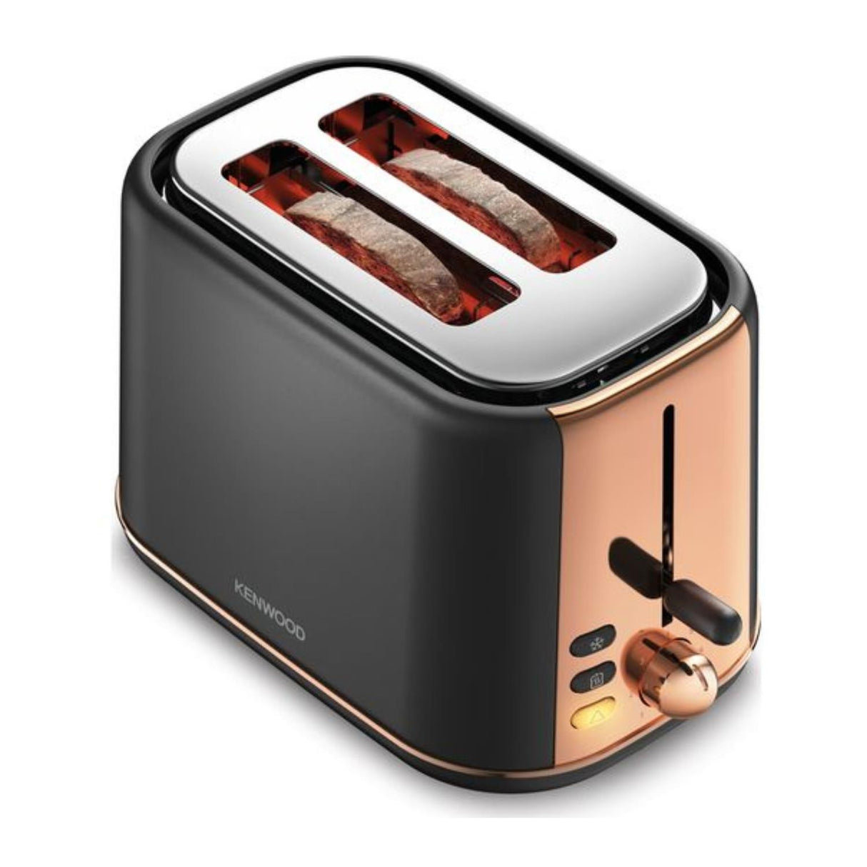 Kenwood Abbey Lux TCP05.C0DG 2 Slice Toaster Dark Grey and Rose Gold