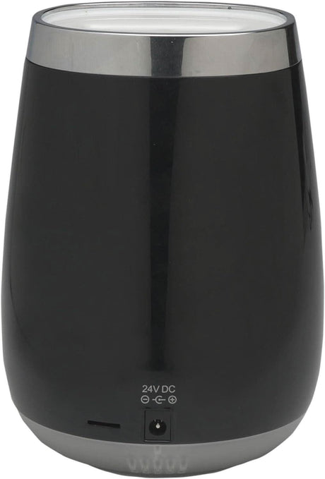 Black Dimplex aroma diffuser with sleek design and silver accents for home fragrance