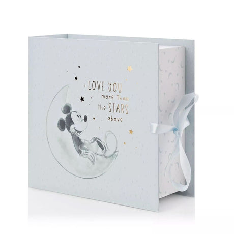 CLICKK Home Store Disney baby keepsake box with Mickey Mouse design and ribbon closure
