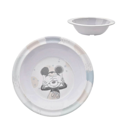 Disney Mickey Mouse baby feeding set white bowl with playful Mickey Mouse design inside