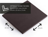 Rectangular pizza stone for oven measuring 38 cm by 30 cm with 1.5 cm thickness from CLICKK Home Store
