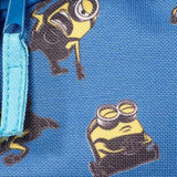 Minions Backpack School Bag with Front Zip Pocket One Size Blue