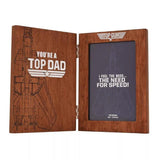 Top Gun Top Dad Folding Photo Frame Brown