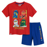 Official LEGO Ninjago Kids PJs Red T-Shirt & Shorts with Ninja Heroes Age 3