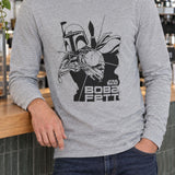 Star Wars Boba Fett Men's Long Sleeve T-Shirt Size L Grey