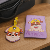 Paw Patrol Rubble PU Leather Passport and Luggage Tag Multi
