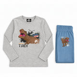 Jurassic World Boys T-Rex 100% Cotton Pyjama Set 11-12 Years Grey