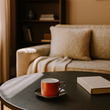 LSA Palazzo Porcelain Teacup and Saucer 250ml Orange