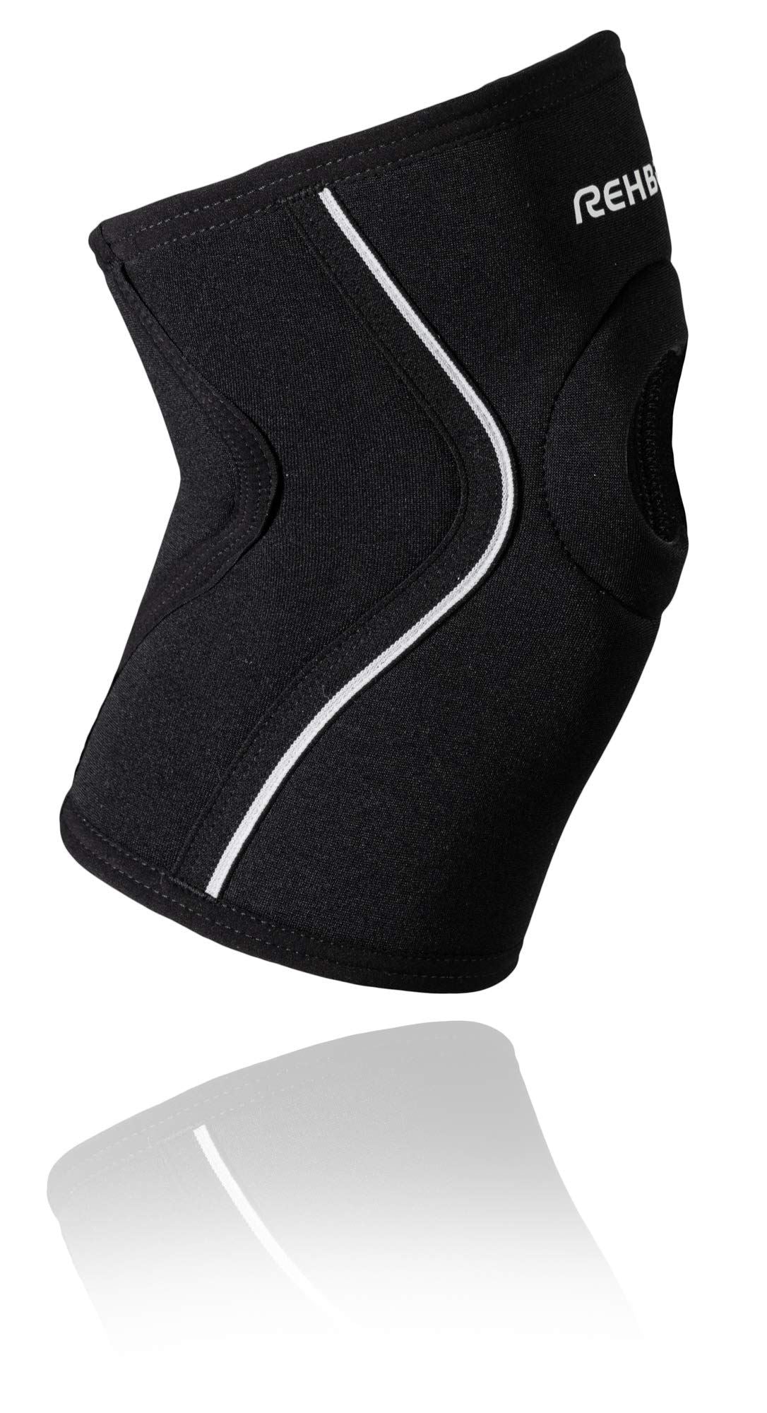 Rehband Compression 5mm Neoprene Knee Support Bandage with Kneecap Opening - XS (Grey)