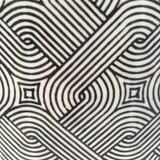 Black & White Geometric Pattern Ceramic Vase H23cm