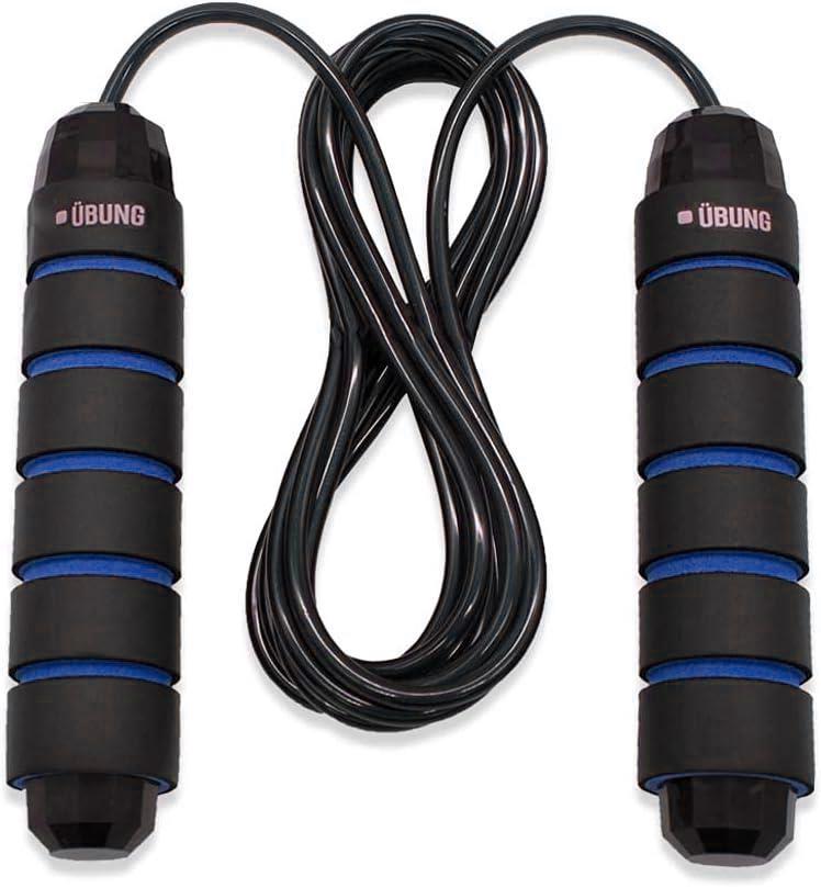 UBUNG Adjustable Skipping Rope with Foam Handles - Blue