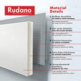 Rudano Self-Adhesive Foam Garage Wall Door Protection Protects your Car from Scratches 7mm White