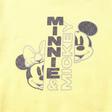 Women's Mickey & Minnie Mouse Jumper 100% Cotton French Terry Size S Yellow