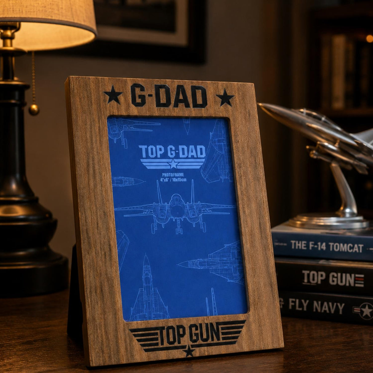 Top Gun Top G-Dad Photo Frame Brown