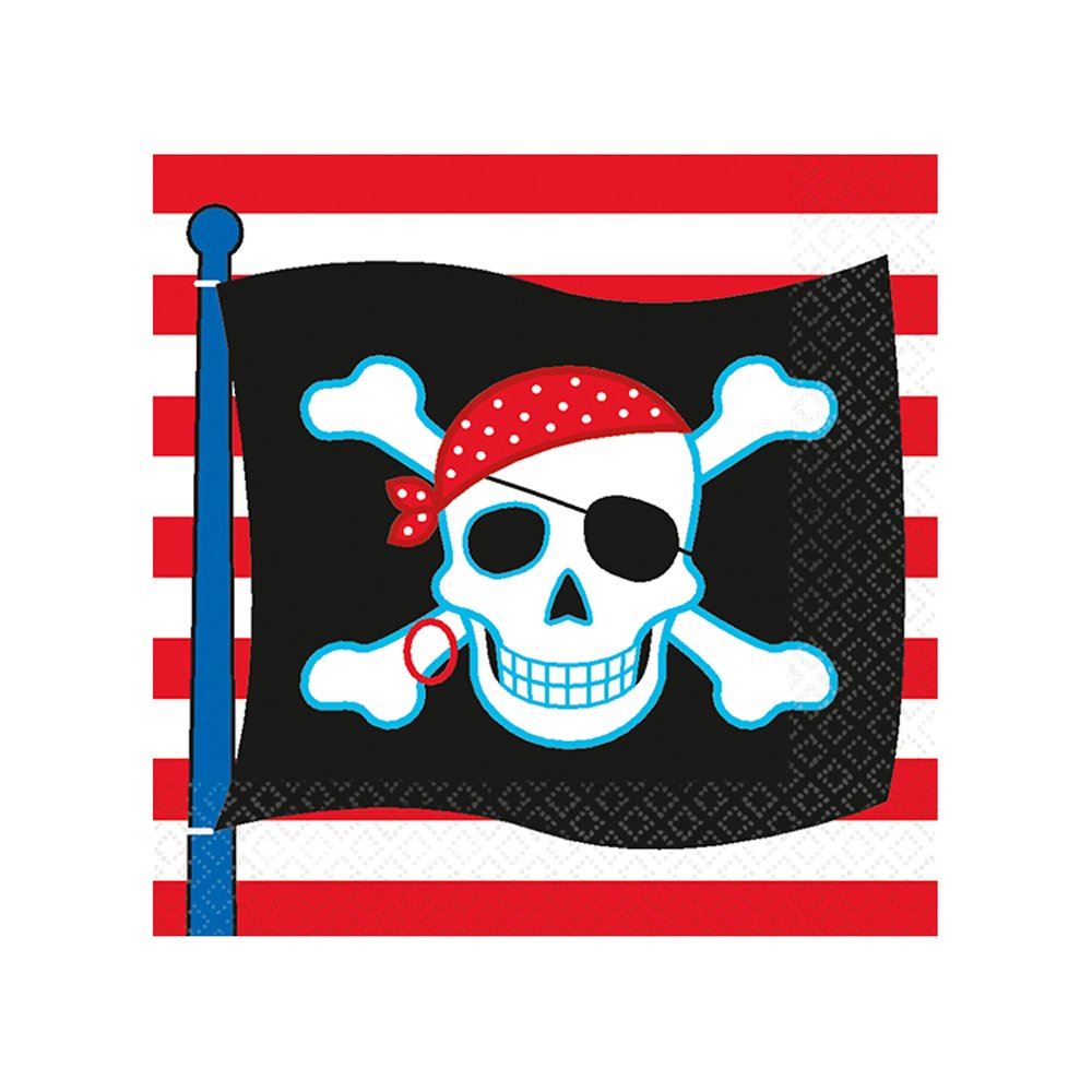 Pirate Party Lunch Napkins - Pack of 16