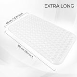 Non-Slip Durable Bath Shower Mat with Suction Cups 40cm x 100cm Clear