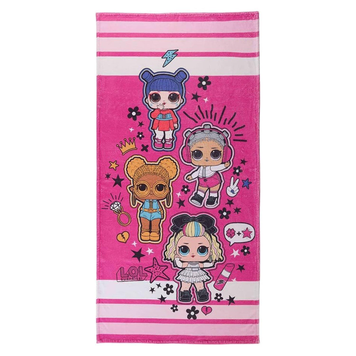 L.O.L. Surprise! Bath Beach Towel 70 x 140 cm Pink