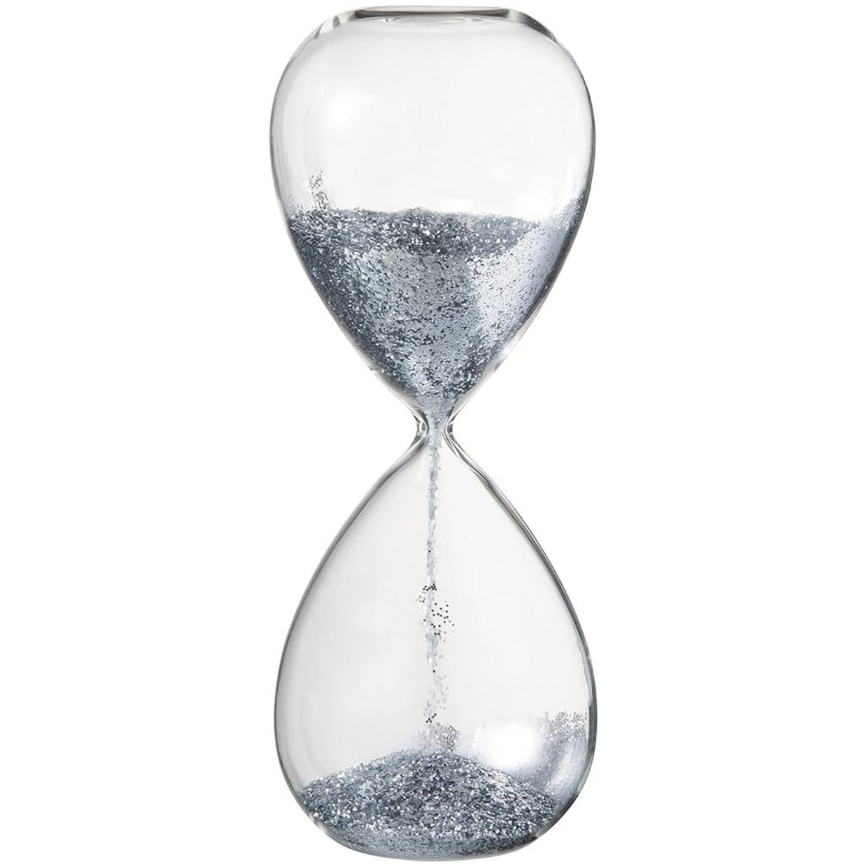 Silver Glitter 30cm Hour Glass