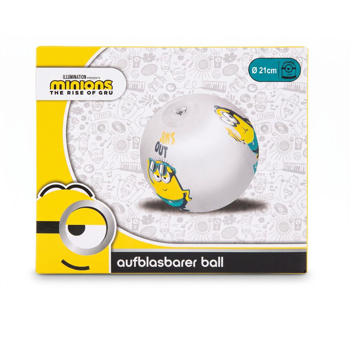 Minions Inflatable Beach Ball 21cm Diameter White