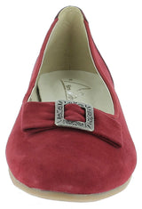 Hirschkogel Women's Closed Toe Ballet Flats - Red, 8.5 UK
