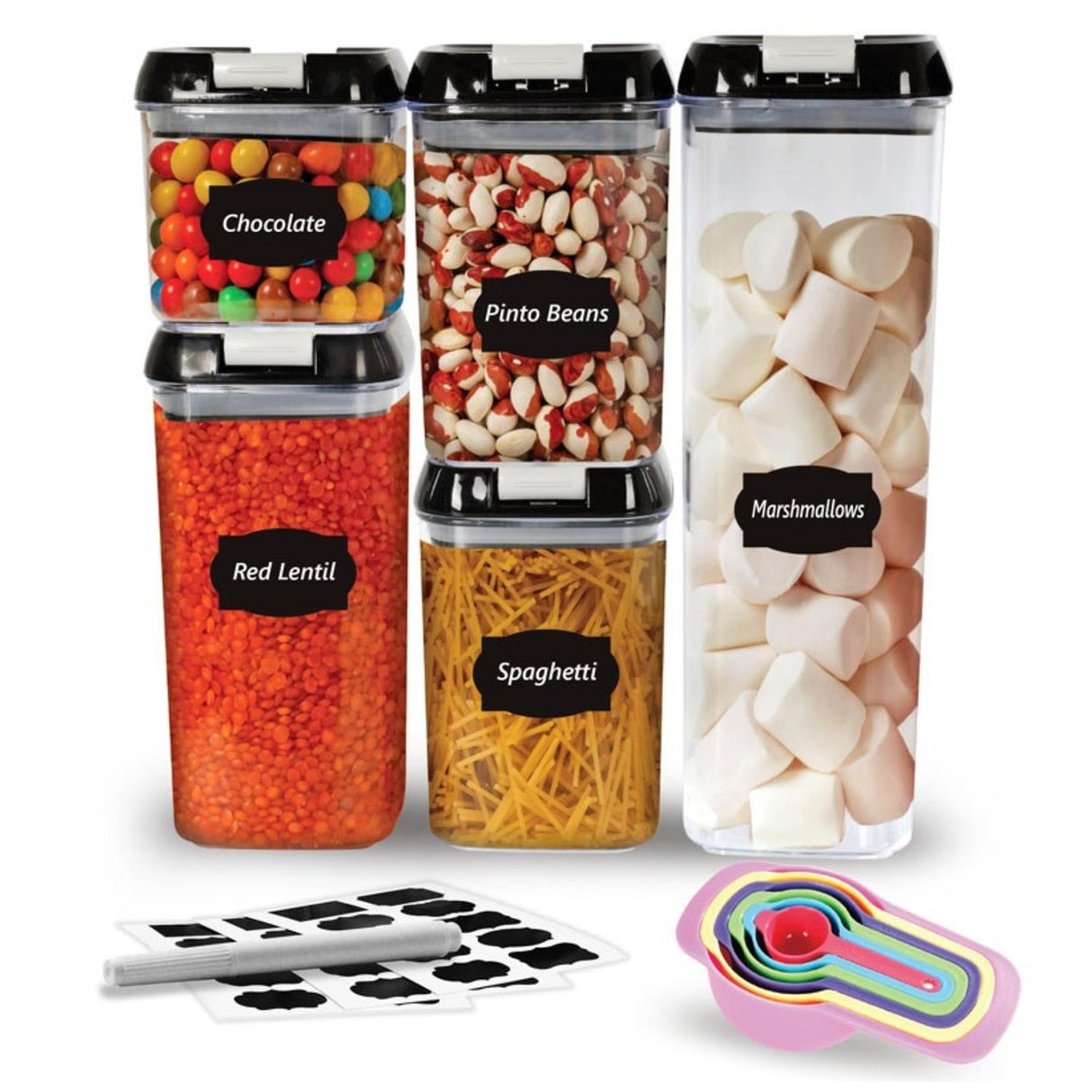 5 Piece Food Storage Lock N Fresh Stackable Containers