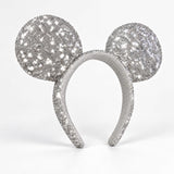 Women's Disney Mickey Mouse Silver Sequin Ears Headband