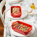 Peugeot Appolia Rectangular Ceramic Dish 36cm Red