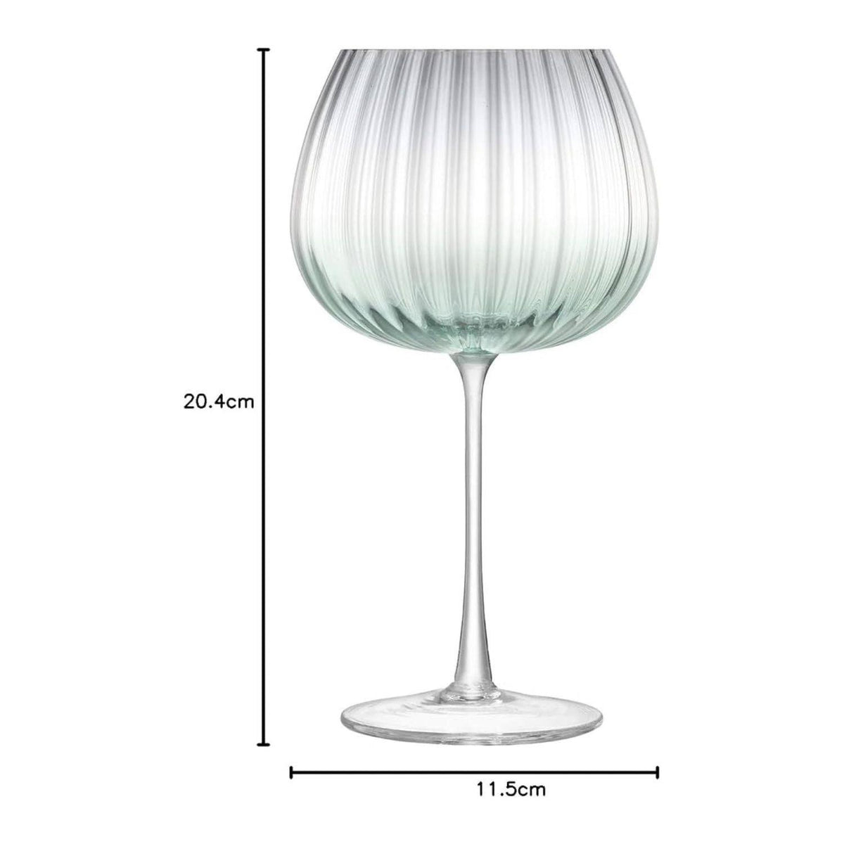 LSA Dusk Balloon 650ml Goblet Set of 2 Green Grey