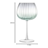 LSA Dusk Balloon 650ml Goblet Set of 2 Green Grey