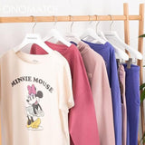 Disney Minnie Mouse Women's 100% Cotton Short Sleeve T-Shirt Size L Cream