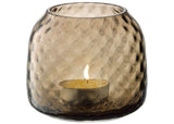 LSA Dapple Tealight Holder Vase 7cm Earth Brown