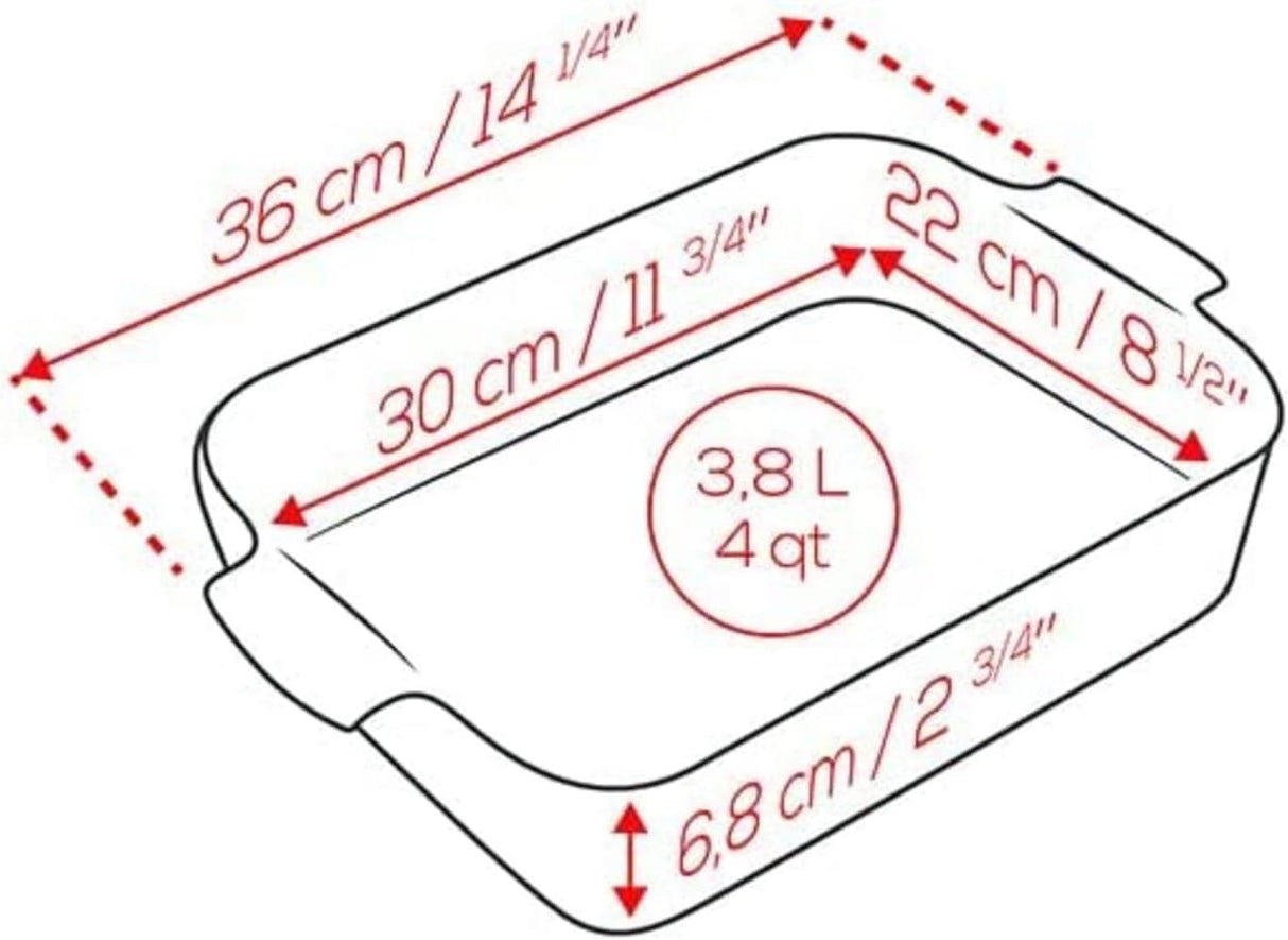 Peugeot Appolia Rectangular Ceramic Dish 36cm Slate