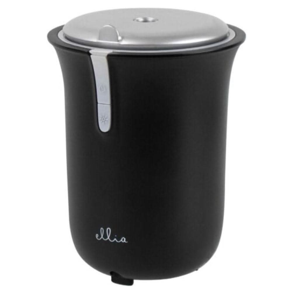 Homedics portable car aroma diffuser in black with a sleek design and simple controls for refreshing scents