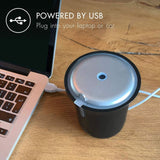 Homedics portable car aroma diffuser easily connects via USB for on-the-go fragrance