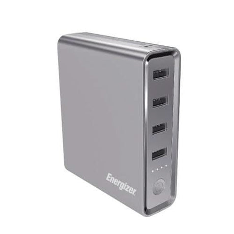 CLICKK Home Store 20000mAh laptop power bank silver with four USB ports and LED indicator