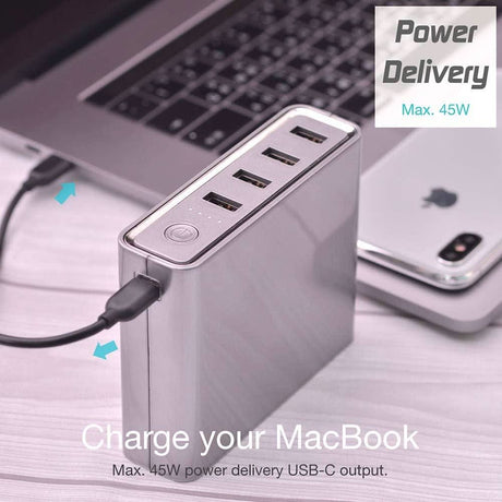 CLICKK Home Store 20000mAh laptop power bank with 45W power delivery for charging MacBook and USB devices