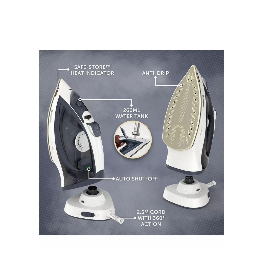 Breville Turbo Charge Cordless Iron VIN439 – 2600W Navy