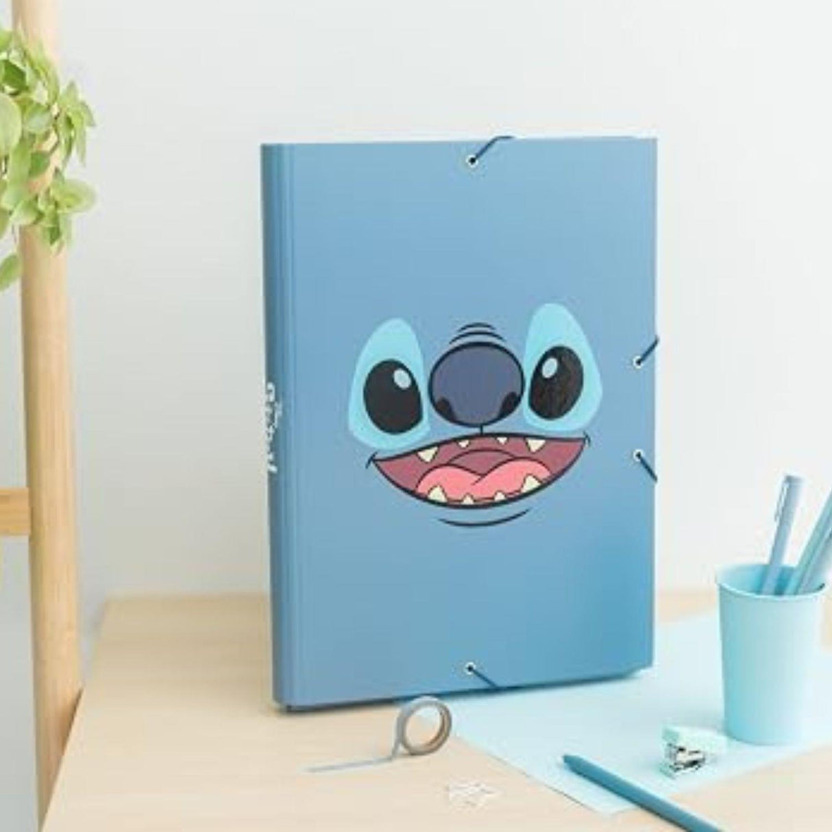 Disney Stitch Tropical A4 File Folder Document Organiser Blue