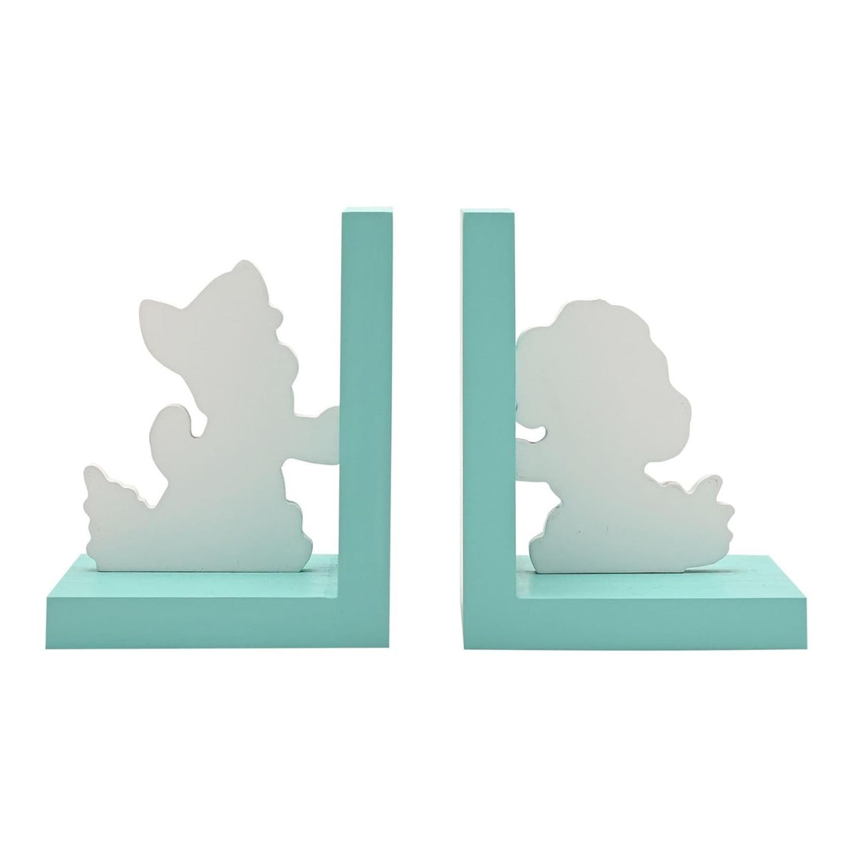 Paw Patrol Skye and Chase Wooden Bookends Turquoise