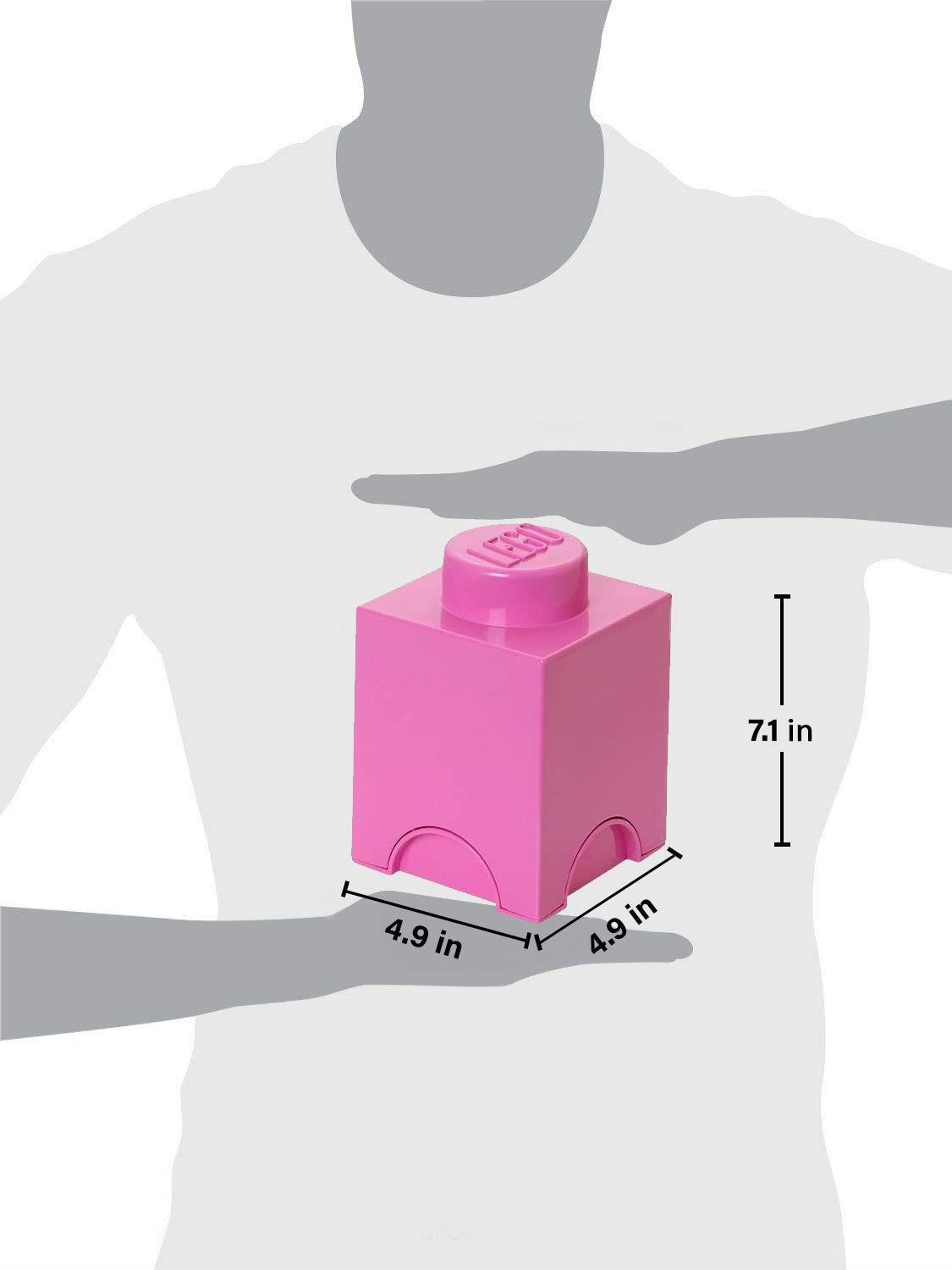 LEGO Round 1-Stud 1.2L Stackable Storage Brick Pink