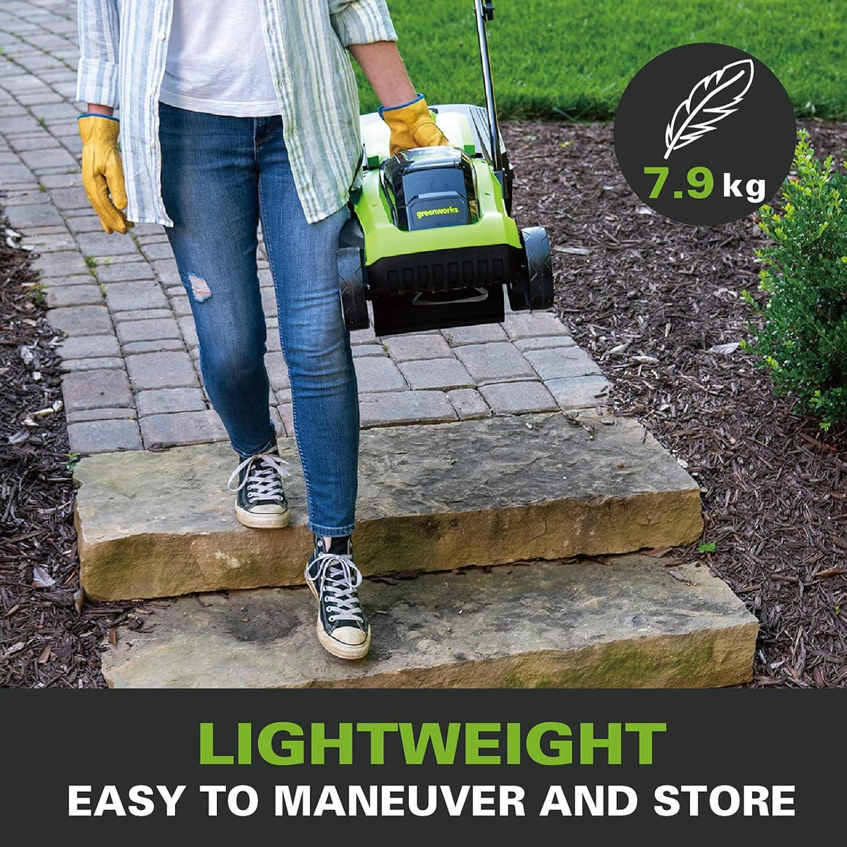 Greenworks 24V 33cm Lawn Mover Tool only Excludes Battery