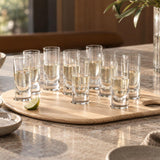 LSA Palette 10-Piece Shot Glass Set with Ash Wood Serving Tray