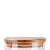 Clear Glass Cylinder Storage Jar with Bronze Lid 1300ml