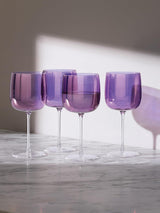LSA International Aurora 450ml Wine Glass Set of 4 Violet
