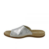 Gabor Silver Leather Mules Size 3